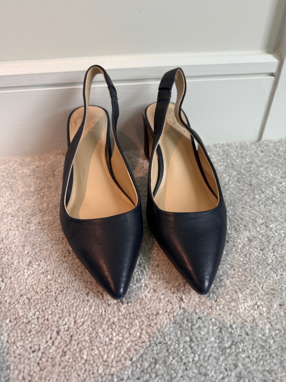Vince Camuto Classic Pointed Slingback Pumps - navy